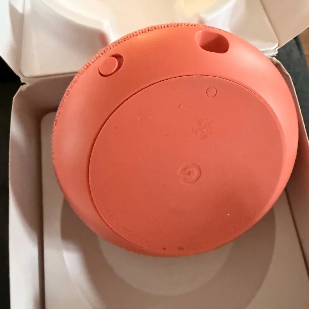Google Home Mini Coral Voice Speaker fabric top
